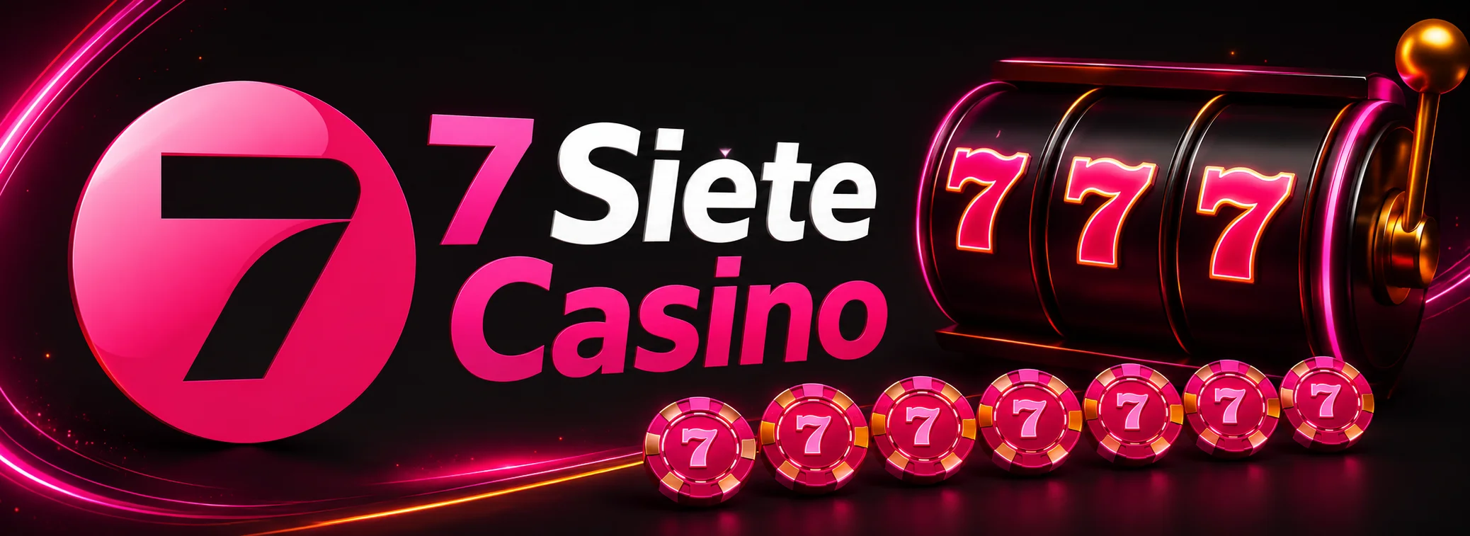 Banner de bienvenida de 7 Siete Casino con 777 giros gratis en pesos chilenos